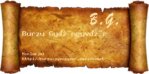 Burzu Gyöngyvér névjegykártya